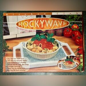 Vintage Kitchen Club ‘Rocky Wave’ Microwave Warming Plate/Stone Hot Tray